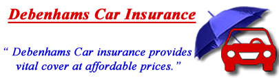 Image of Debenhams car insurance logo, Debenhams insurance quotes, Debenhams comprehensive motor insurance