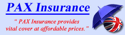 Logo of PAX insurance UK, PAX insurance quotes, PAX insurance Products