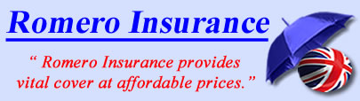 Logo of Romero insurance UK, Romero insurance quotes, Romero insurance Products